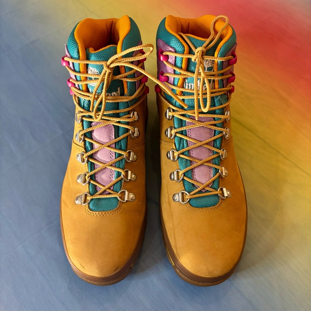 Timberland Euro Waterproof Hiker Boot In Wheat Nubuck Leather Size 10 Womenโs ๐ - Picture 3 of 16